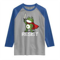Resist Frog With Sword Raglan Shirt No Kings Portland Protest - Wonder Print Shop