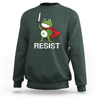 Resist Frog With Sword Sweatshirt No Kings Portland Protest - Wonder Print Shop