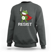 Resist Frog With Sword Sweatshirt No Kings Portland Protest - Wonder Print Shop