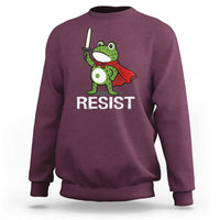 Resist Frog With Sword Sweatshirt No Kings Portland Protest - Wonder Print Shop