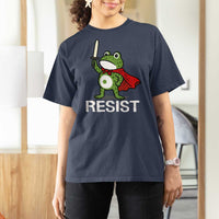 Resist Frog With Sword T Shirt For Women No Kings Portland Protest - Wonder Print Shop