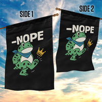 No Kings in America Portland Frog Garden Flag Funny Political Meme - Wonder Print Shop