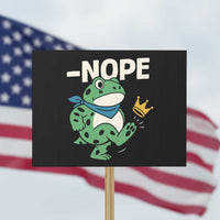 No Kings in America Portland Frog Protest Sign Funny Political Meme - Wonder Print Shop