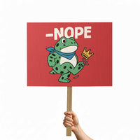 No Kings in America Portland Frog Protest Sign Funny Political Meme - Wonder Print Shop