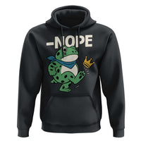 No Kings in America Portland Frog Hoodie Funny Political Meme - Wonder Print Shop