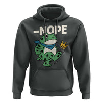 No Kings in America Portland Frog Hoodie Funny Political Meme - Wonder Print Shop