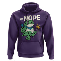 No Kings in America Portland Frog Hoodie Funny Political Meme - Wonder Print Shop