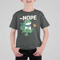 No Kings in America Portland Frog T Shirt For Kid Funny Political Meme - Wonder Print Shop