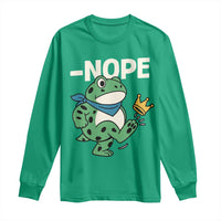 No Kings in America Portland Frog Long Sleeve Shirt Funny Political Meme - Wonder Print Shop