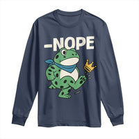 No Kings in America Portland Frog Long Sleeve Shirt Funny Political Meme - Wonder Print Shop