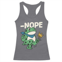 No Kings in America Portland Frog Racerback Tank Top Funny Political Meme - Wonder Print Shop