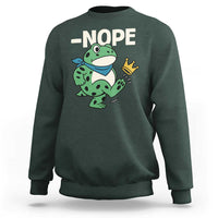 No Kings in America Portland Frog Sweatshirt Funny Political Meme - Wonder Print Shop