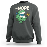 No Kings in America Portland Frog Sweatshirt Funny Political Meme - Wonder Print Shop