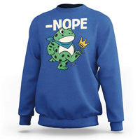 No Kings in America Portland Frog Sweatshirt Funny Political Meme - Wonder Print Shop