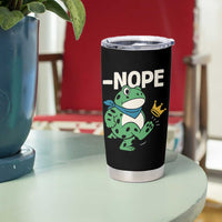 No Kings in America Portland Frog Tumbler Cup Funny Political Meme - Wonder Print Shop