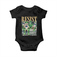 Portland Frog Resist Protest Baby Onesie 80s Frogs Deportation Resistance - Wonder Print Shop
