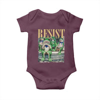 Portland Frog Resist Protest Baby Onesie 80s Frogs Deportation Resistance - Wonder Print Shop