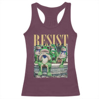 Portland Frog Resist Protest Racerback Tank Top 80s Frogs Deportation Resistance - Wonder Print Shop