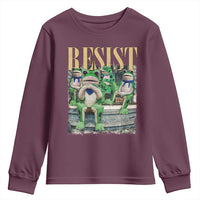 Portland Frog Resist Protest Youth Sweatshirt 80s Frogs Deportation Resistance - Wonder Print Shop