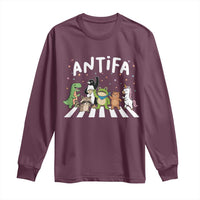 Resist Frog Protest Long Sleeve Shirt Antifa Inflatable Costume Portland Frog Political Satire - Wonder Print Shop