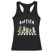 Resist Frog Protest Racerback Tank Top Antifa Inflatable Costume Portland Frog Political Satire - Wonder Print Shop