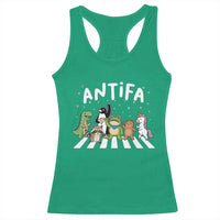Resist Frog Protest Racerback Tank Top Antifa Inflatable Costume Portland Frog Political Satire - Wonder Print Shop