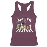 Resist Frog Protest Racerback Tank Top Antifa Inflatable Costume Portland Frog Political Satire - Wonder Print Shop