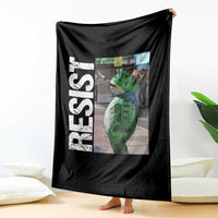 Portland Frog Protest Throw Blanket Vintage Activist Resistance - Wonder Print Shop