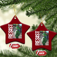 Portland Frog Protest Ceramic Ornament Vintage Activist Resistance - Wonder Print Shop