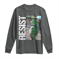 Portland Frog Protest Long Sleeve Shirt Vintage Activist Resistance - Wonder Print Shop
