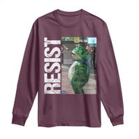 Portland Frog Protest Long Sleeve Shirt Vintage Activist Resistance - Wonder Print Shop