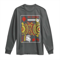 No Kings in America Long Sleeve Shirt Resist Protest Playing Card - Wonder Print Shop