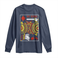 No Kings in America Long Sleeve Shirt Resist Protest Playing Card - Wonder Print Shop