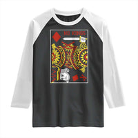 No Kings in America Raglan Shirt Resist Protest Playing Card - Wonder Print Shop