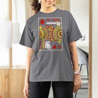 No Kings in America T Shirt For Women Resist Protest Playing Card - Wonder Print Shop