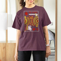 No Kings in America T Shirt For Women Resist Protest Playing Card - Wonder Print Shop