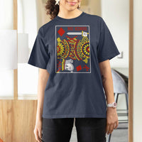 No Kings in America T Shirt For Women Resist Protest Playing Card - Wonder Print Shop