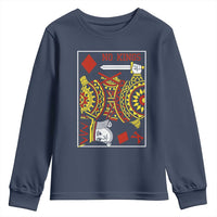 No Kings in America Youth Sweatshirt Resist Protest Playing Card - Wonder Print Shop