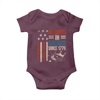 No Kings in America Baby Onesie Since 1776 Social Justice American Flag - Wonder Print Shop