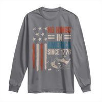 No Kings in America Long Sleeve Shirt Since 1776 Social Justice American Flag - Wonder Print Shop