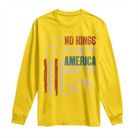 No Kings in America Long Sleeve Shirt Since 1776 Social Justice American Flag - Wonder Print Shop