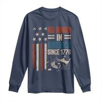 No Kings in America Long Sleeve Shirt Since 1776 Social Justice American Flag - Wonder Print Shop