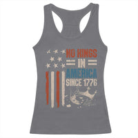 No Kings in America Racerback Tank Top Since 1776 Social Justice American Flag - Wonder Print Shop