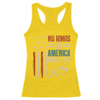 No Kings in America Racerback Tank Top Since 1776 Social Justice American Flag - Wonder Print Shop
