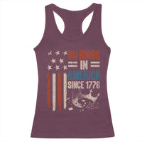 No Kings in America Racerback Tank Top Since 1776 Social Justice American Flag - Wonder Print Shop