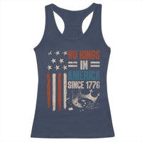 No Kings in America Racerback Tank Top Since 1776 Social Justice American Flag - Wonder Print Shop