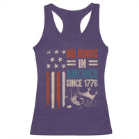 No Kings in America Racerback Tank Top Since 1776 Social Justice American Flag - Wonder Print Shop