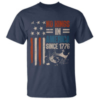 No Kings in America T Shirt Since 1776 Social Justice American Flag - Wonder Print Shop