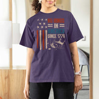 No Kings in America T Shirt For Women Since 1776 Social Justice American Flag - Wonder Print Shop