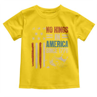 No Kings in America Toddler T Shirt Since 1776 Social Justice American Flag - Wonder Print Shop